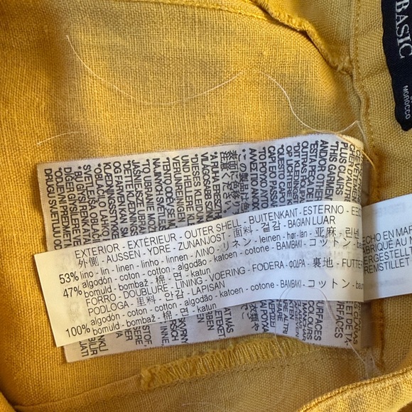 Zara Linen/Cotton Mustard Jumpsuit with Button Detail - Picture 7 of 9